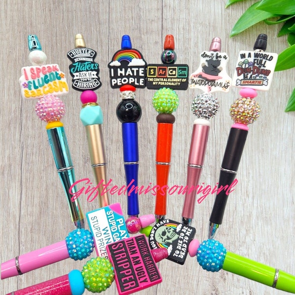 Sarcastic & Funny Pens // Listing #1 // Suck It Up Buttercup // I Hate People // Swear // Pen Gift Set // Ready to Ship **Updated 1/24