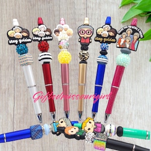 LAST CHANCE Stay Golden Ink Pen // Thanks For Being a Friend // Friend Pen Set // Beaded Pen //  Ready to Ship L587 *9/24