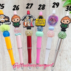 Stay Golden Ink Pen // Thanks For Being a Friend // Friend Gift // Beaded Pen 9/25 image 3