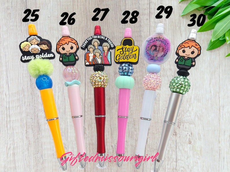 Stay Golden Ink Pen // Thanks For Being a Friend // Friend Gift // Beaded Pen 9/25 image 3