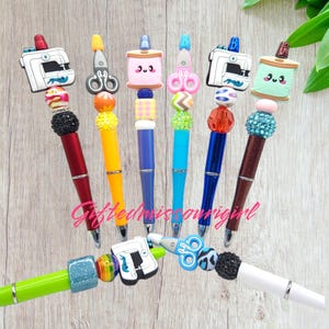 LAST CHANCE Sewing Themed Ink Pen // Thread Pen // Sewing Machine // Seamstress // I Craft Therefore I Hoard  // Ready to Ship L617 11/24