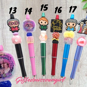 Stay Golden Ink Pen // Thanks For Being a Friend // Friend Gift // Beaded Pen 9/25 image 2