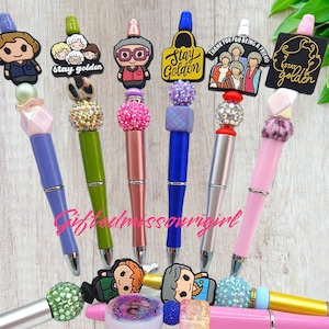 Stay Golden Ink Pen // Thanks For Being a Friend // Friend Gift // Beaded Pen 9/25 image 1