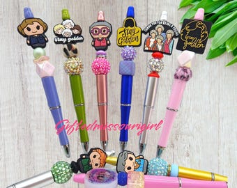 Stay Golden Ink Pen // Thanks For Being a Friend // Friend Gift // Beaded Pen 9/25