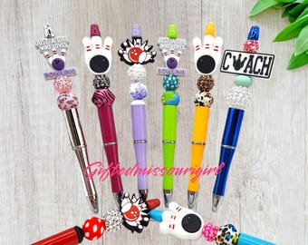 Bowling Pen // Sports // Beaded Pen  // Ready to Ship 11/25