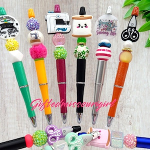Sewing Themed Ink Pen // Thread Pen // Sewing Machine // Seamstress // Scissors // Listing #1 9/25