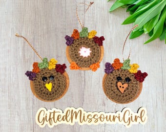 Turkey Ornament // Turkey Butt // Crochet // Many Options  8/25