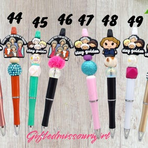 Stay Golden Ink Pen // Thanks For Being a Friend // Friend Gift // Beaded Pen 9/25 image 6