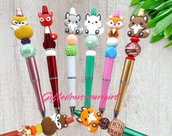 Fox Pen // Beaded Pen // Many Options  // Ready to Ship 10/25