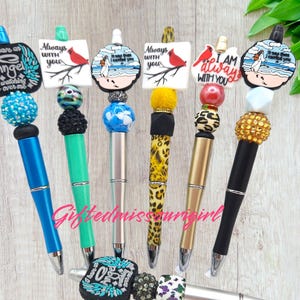 In Memory Ink Pen // Cardinal // Angel // Footprints // Beaded Pen //   Ready to Ship *11/24