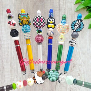 Beaded Stylus Pen // Listing #3 // Cow // Apple // Fur Mama // Pig // Beaded // Many Options // Ready to Ship 10/25