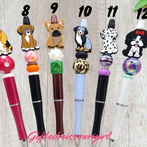Dog Ink Pen // Puppy // Pug // Yorkie // Corgi // Hound // Golden // Shepard // Beaded Pen // Ready to Ship 10/25 image 3