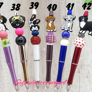 Dog Ink Pen // Puppy // Pug // Yorkie // Corgi // Hound // Golden // Shepard // Beaded Pen // Ready to Ship 10/25 image 8