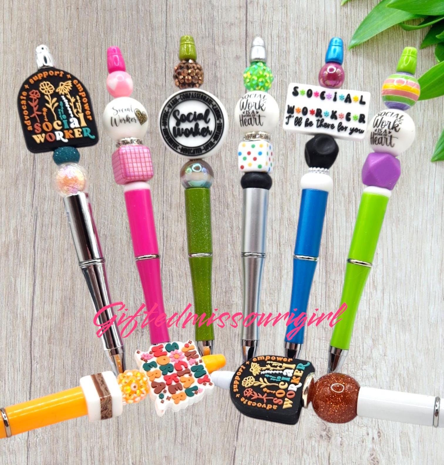 LAST CHANCE  Social Worker Pen  // Beaded Pen // Many Options //   Ready to Ship // Listing #2  L417 *10/24