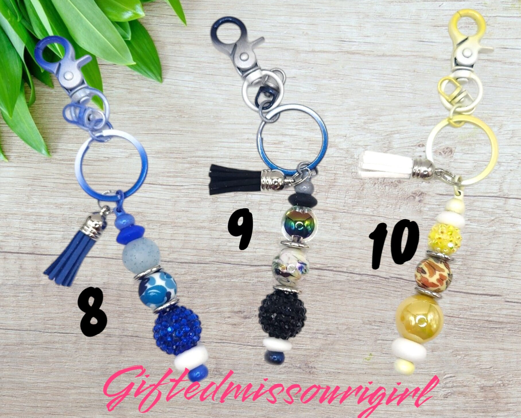 LAST CHANCE Simply Beaded Key Chain // Many Color Options