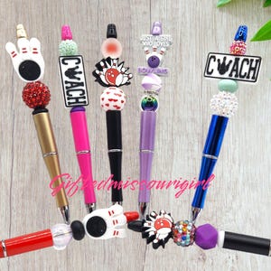 LAST CHANCE Bowling Pen // Sports // Beaded Pen  // Ready to Ship L455 *10/24
