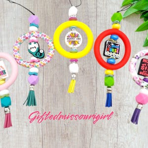 Nurse Themed Car Charms // Car Mirror Ornament / Mirror Charm // Beaded Car Accessory // Ready to Ship 9/25