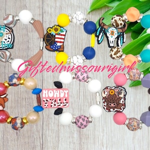 LAST CHANCE Western Themed Beaded Cup Charm / Cow Cup Charm / Handle Charm // Cup Accessory // Listing 2 of 2 // Ready to Ship // L414 11/24
