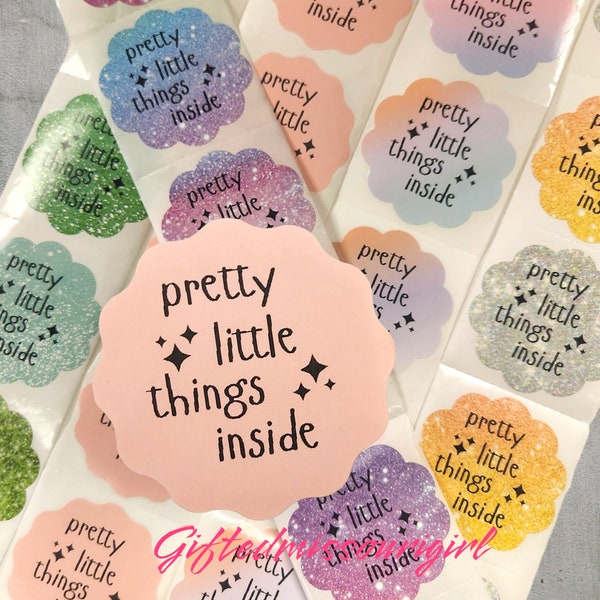 Pretty Little Things Inside Sticker // Thermal Label Stickers // Packaging Stickers // Variety of Colors Available