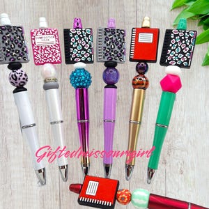 Planner & Notebook Ink Pen // Notebook // Planning // Beaded Pen // Many Options  // Ready to Ship 10/25