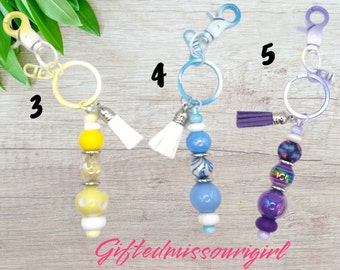 LAST CHANCE Simply Beaded Key Chain // Many Color Options