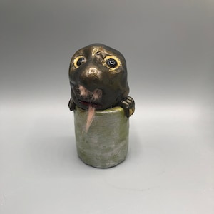 Mirtz the beatnik - OOAK Polymer Clay Sculpture