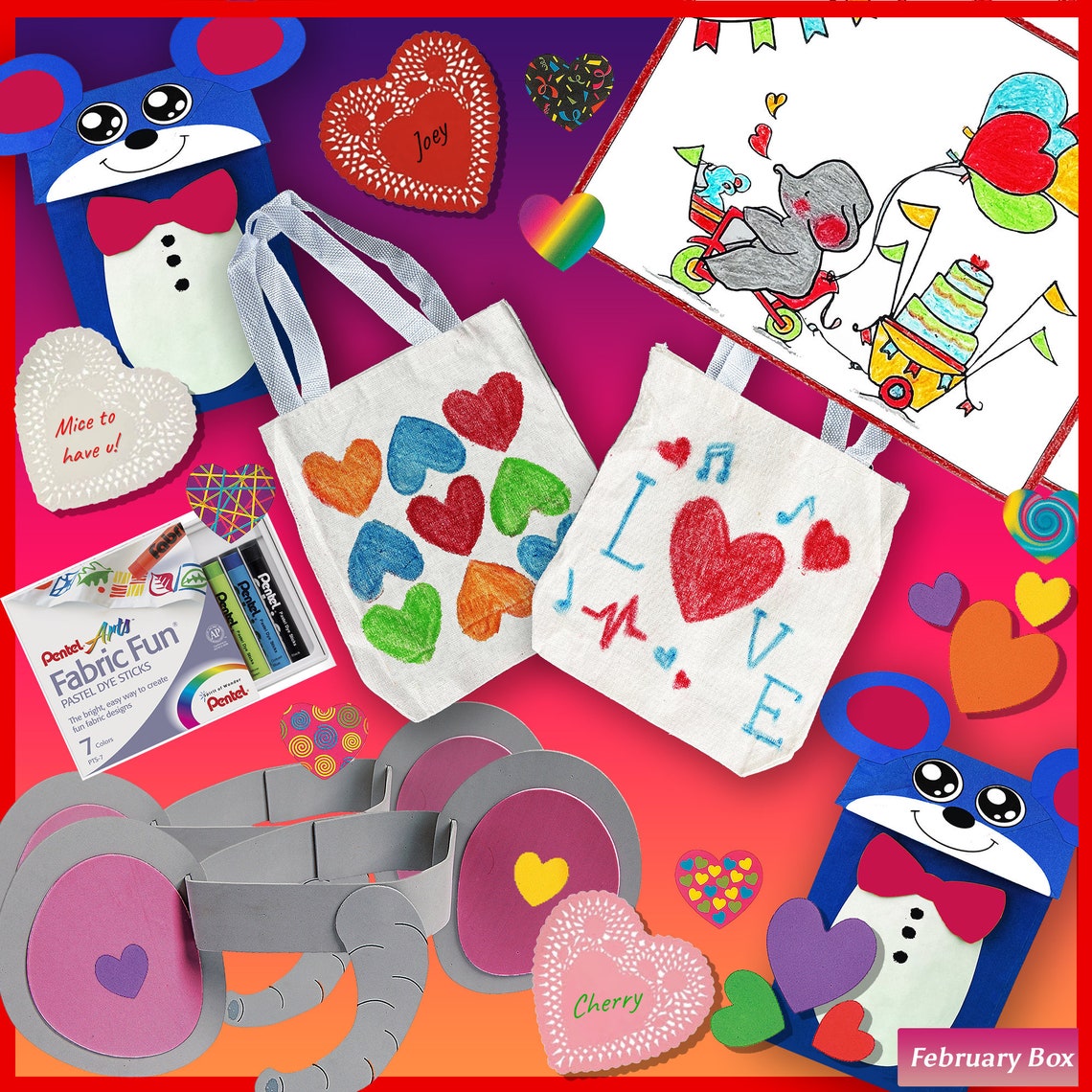 Monthly DIY Craft Box for Kids The Kids Craft Kids DIY Craft Etsy