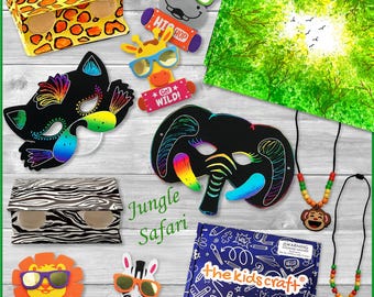 Jungle Safari DIY Craft Box, Kids Activity Kit