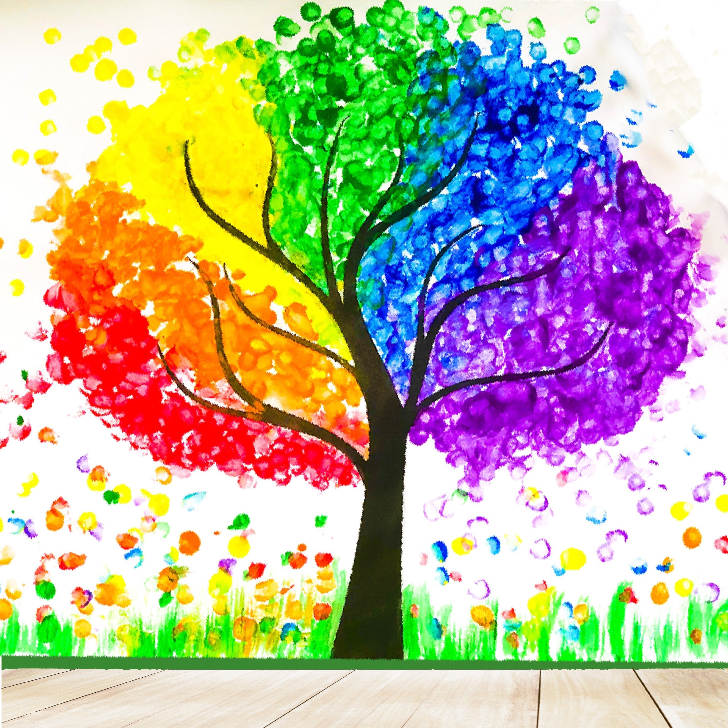 Rainbow Magical Tree DIY Art &amp; Craft The Kids Craft Kids DIY - Etsy España
