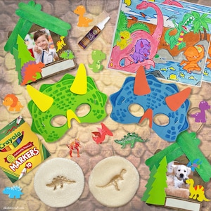 Dinosaur DIY Crafts Box, The Kids Craft DIY Box, The Land of Lucky Saurus, DIY Activity Box for Kids, Holiday & Christmas Gift for Kids