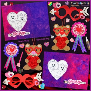 Valentines DIY Crafts Box, Arts & Crafts Activity Box, Busy Kid, Gift for Kids, Valentine Day&#39;s Kids Gifts