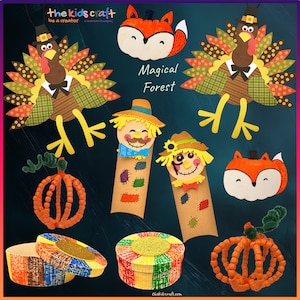 Thanksgiving Crafts Kit, The Kids Craft DIY Crafts Kit Box, DIY Craft Box for Kids, Kids Craft Activity, A Thanksgiving Holiday Gift