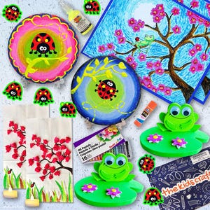 Under the Cherry Blossom Crafts Box, The Kids Craft, DIY Crafts Box for Kids, Arts & Crafts Activity, Busy Kid Gift