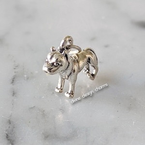 Sterling Silver Pitbull Dog Charm