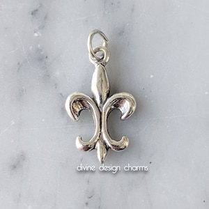 Sterling Silver New Orleans Fleur de Lis Charm