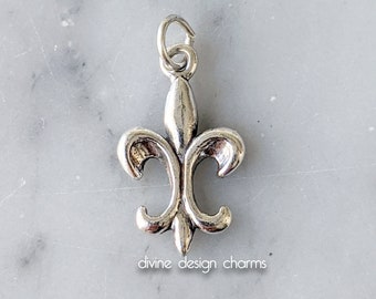 Sterling Silver New Orleans Fleur de Lis Charm