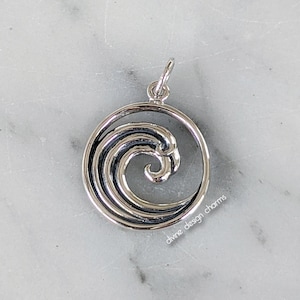 Sterling Silver Wave Charm