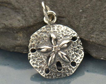 Sterling Silver Sand Dollar Charm Beach Charm