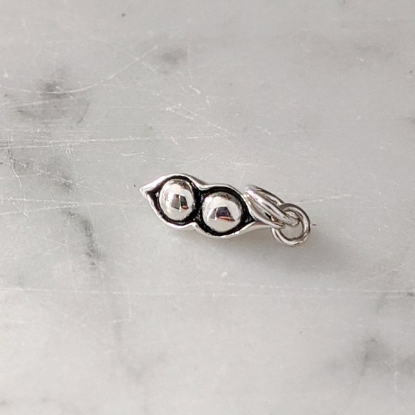 Sterling Silver Peapod Charm
