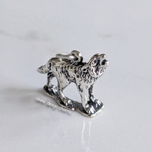 Sterling Silver Howling Wolf Charm