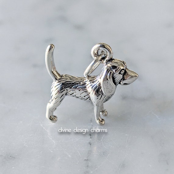 Dog Breed - Beagle Charm Sterling Silver - Made in the USA Dog Breed - Beagle Charm Sterling Silver - Made in the USA