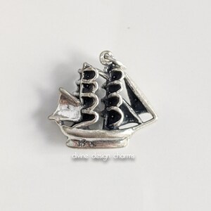 Sterling Silver Pirate Ship Charm