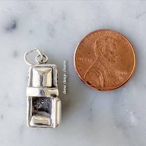 Sterling Silver Open Casket Coffin Charm Pendant