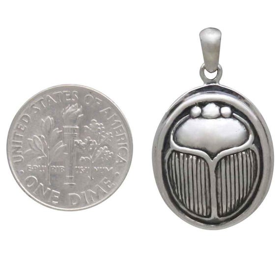 Sterling Silver Scarab Locket - image 3