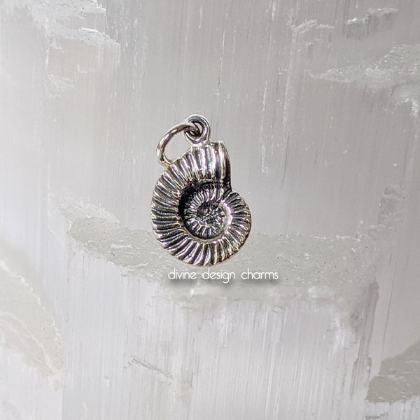 Sterling Silver Nautilus Shell Charm