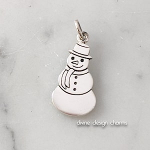 Sterling Silver Snowman Charm