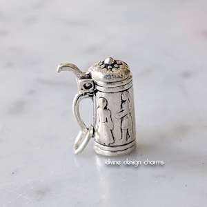 Sterling Silver Opening Beer Stein Charm