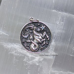 Sterling Silver Astrology Capricorn Pendant Charm