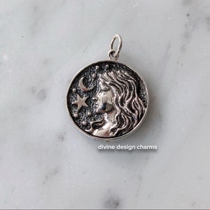 Sterling Silver Astrology Virgo Pendant