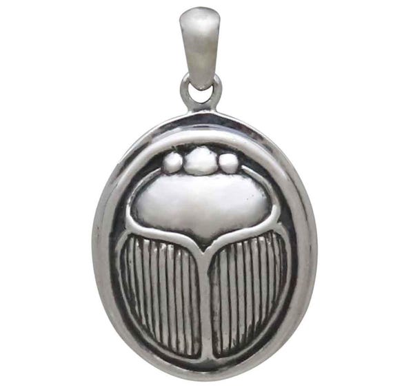 Sterling Silver Scarab Locket - image 2